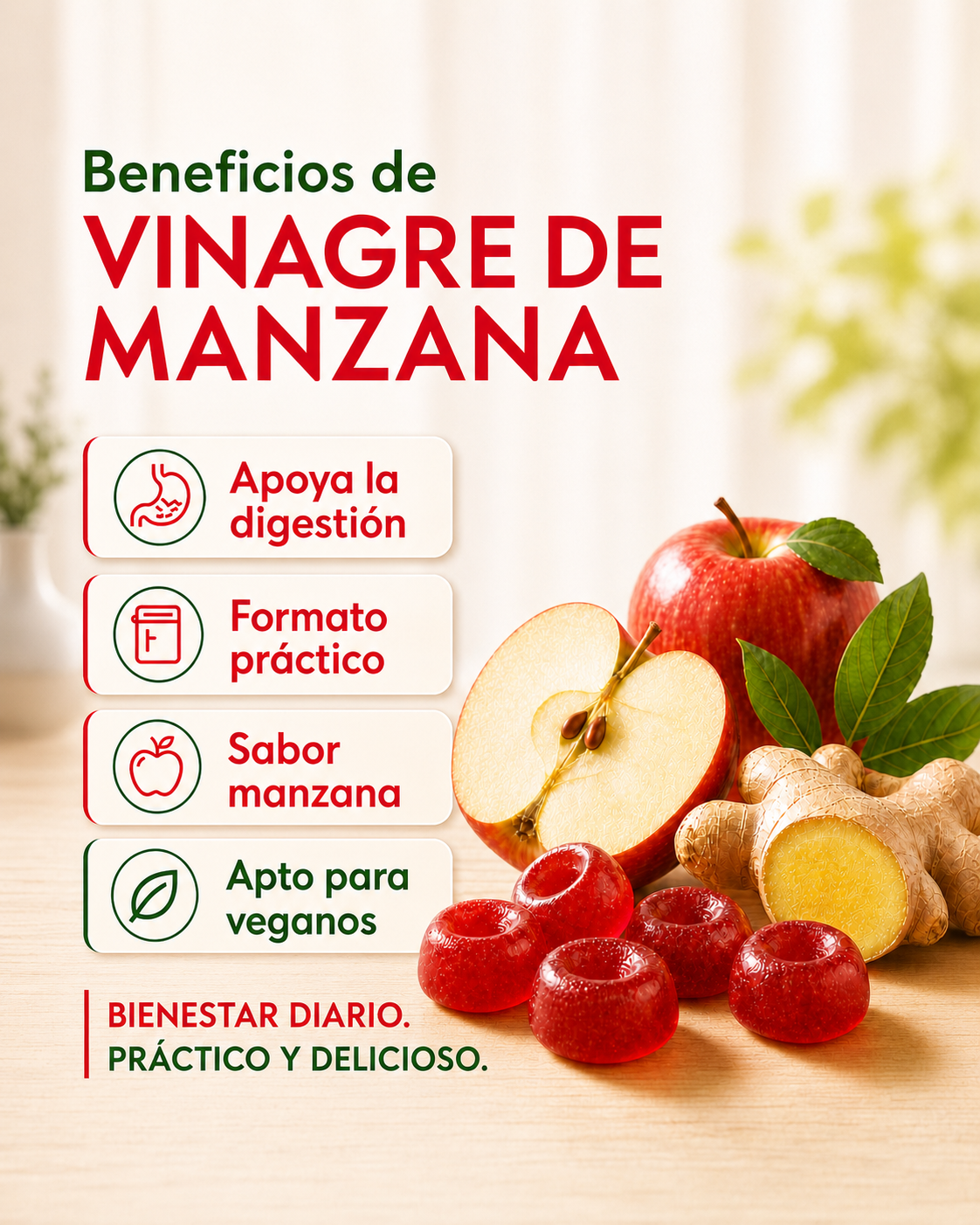 Gominolas de Vinagre de Manzana – Bienestar Digestivo y Fuerza Natural